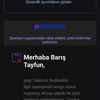 İptal Edilemeyen Sipariş Ve Mağduriyet