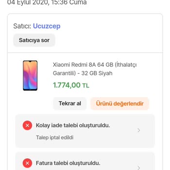 Hepsiburada'dan Alınan Telefonun IMEI Problemi Ve Fatura Eksikliği