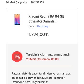 Hepsiburada'dan Alınan Telefonun IMEI Problemi Ve Fatura Eksikliği