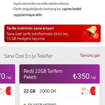 Vodafone'un Yetersiz Ve Pahalı Teklifleri