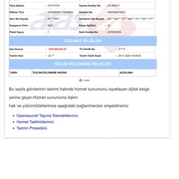 Kayıp Kargo: Teslim Edilmediği Halde Teslim Edildi Görünüyor