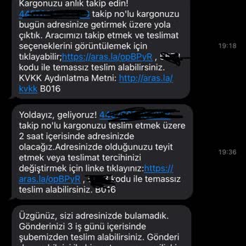 Aras Kargo İle Sürekli Teslimat Sorunu