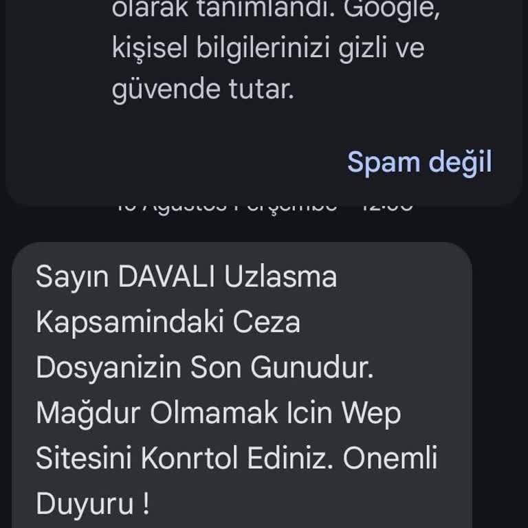 Yanıltıcı Mesajlarla İlgili Acil Uyarı