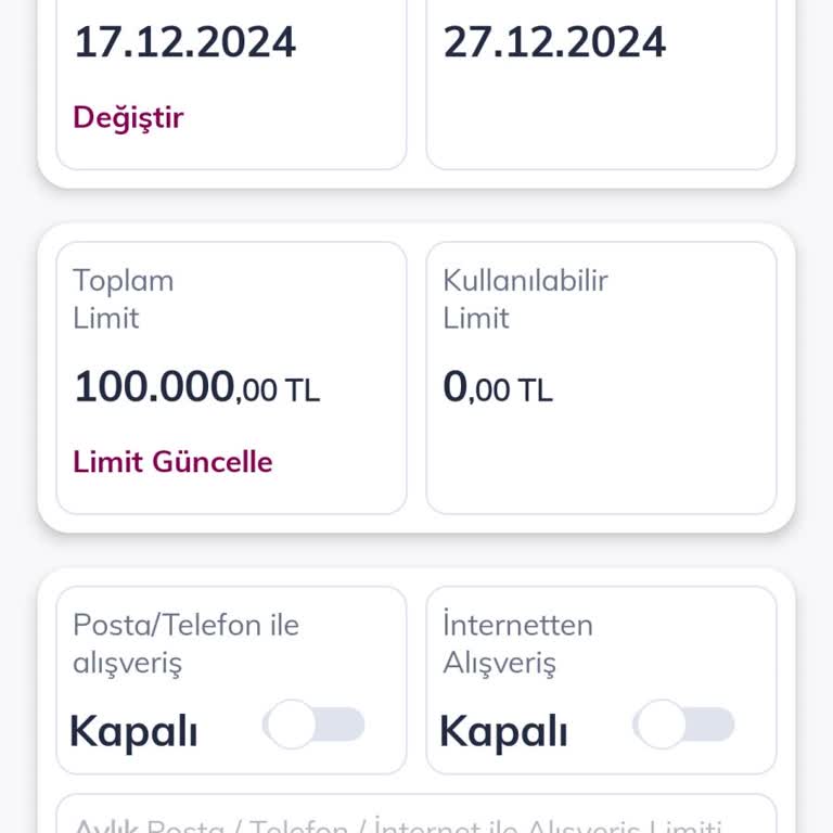 Kredi Kartı Kullanıma Açılmıyor: Mağduriyetimin Giderilmesini Talep Ediyorum