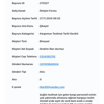 MNG Kargo'nun Teslimat Sorunları