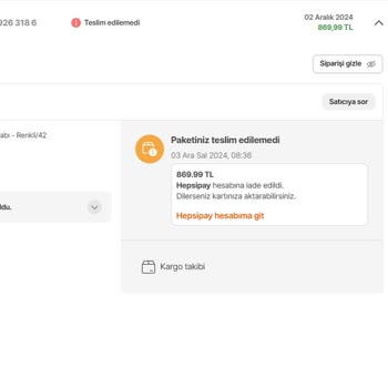 Hepsiburada'dan Sipariş İptali Ve Tiyatro Oyunu