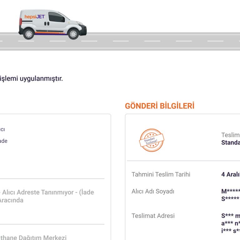 Mavi Ve Hepsijet Teslimat Hatası Mağduriyeti