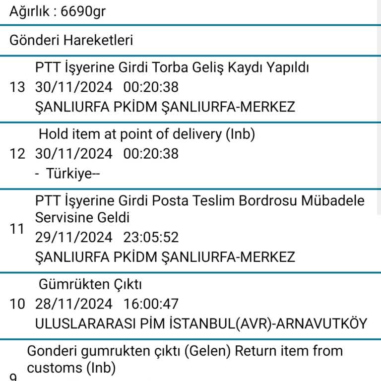 PTT Kargo'dan Bilgi Alamama Sorunu