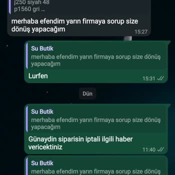 Para İadesi Yapılmayan Elbise Siparişi Sorunu