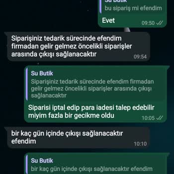 Para İadesi Yapılmayan Elbise Siparişi Sorunu