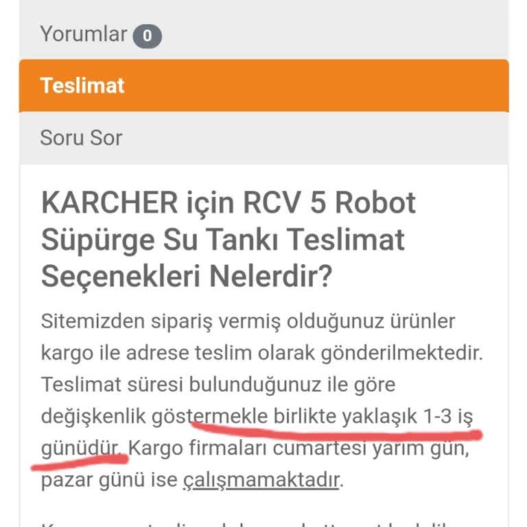 Süpürgemarket Teslimat Süresi Sorunu Ve İletişim Eksikliği