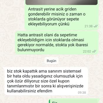 Stokta Olmayan Ürünlerin Satışı Ve İptal Edilen Sipariş