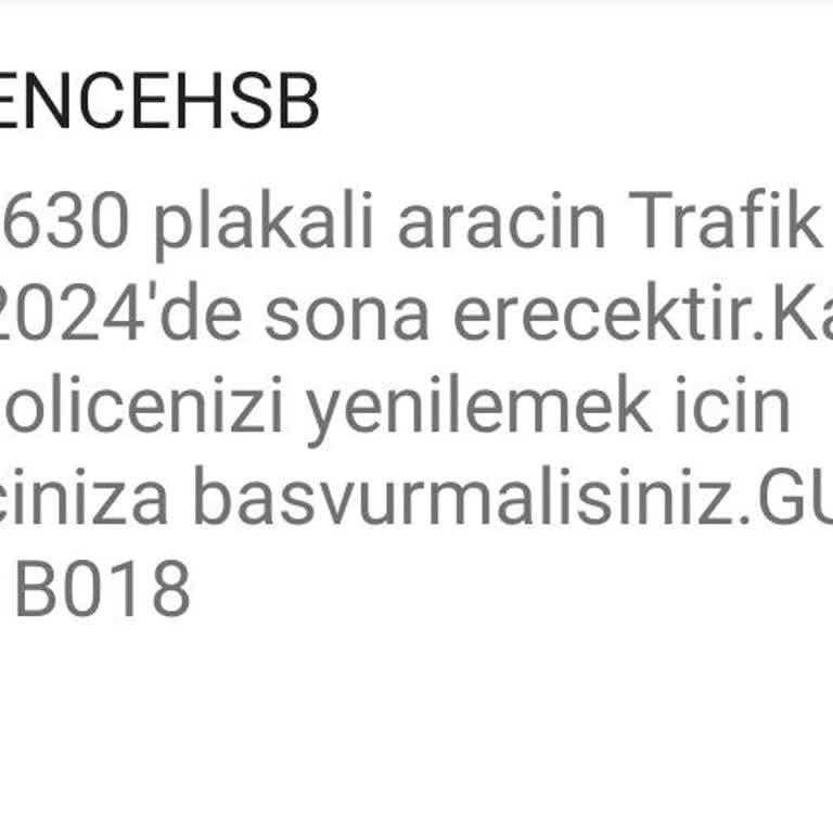 Yanlış Kişiye Gönderilen Trafik Poliçesi Mesajı Ve Kişisel Bilgi İhlali