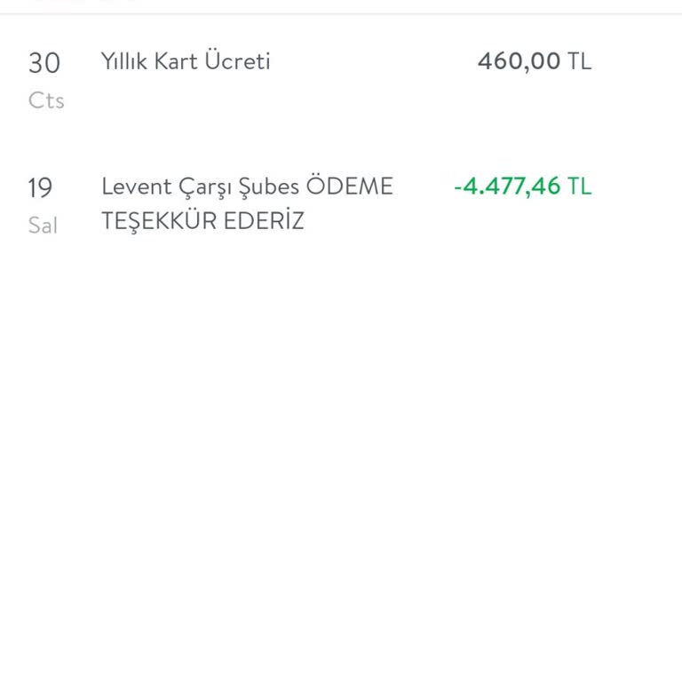 TEB Kart Aidatı İadesi Talebi