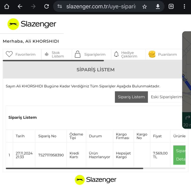 Slazenger Ürün Siparişi Ve İade Sorunları