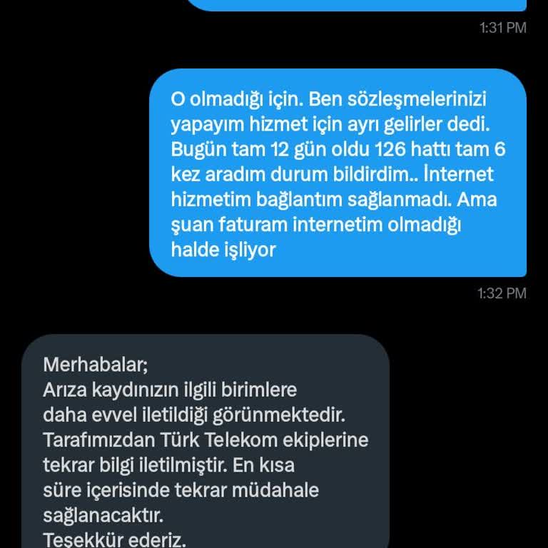 Bağlanmayan İnternet Ve Yetersiz Müşteri Hizmeti