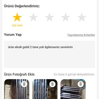 Trendyol Eksik Ürün Ve İlgisiz Müşteri Hizmeti!