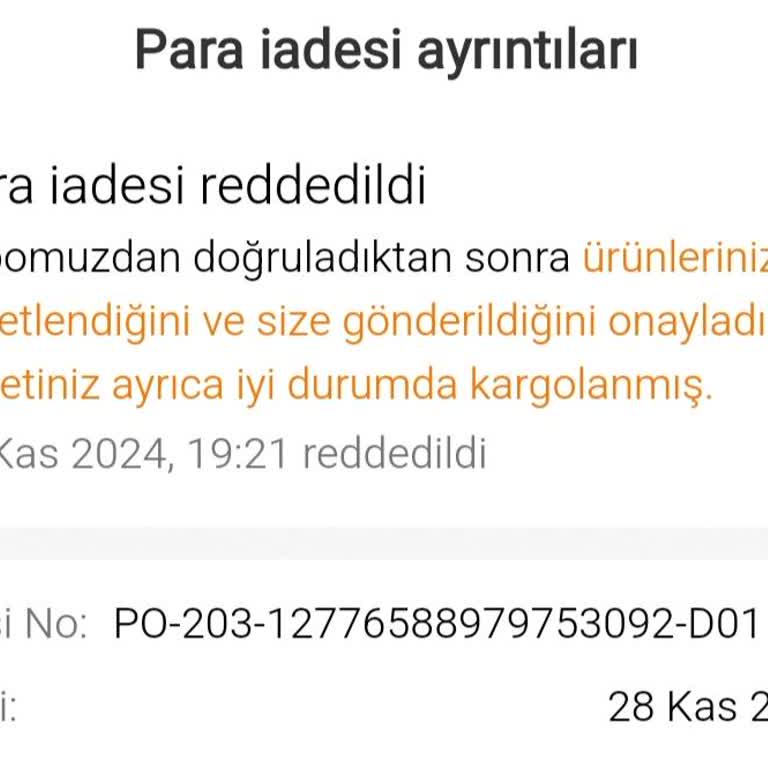 Eksik Ve Kusurlu Ürün Teslimatı