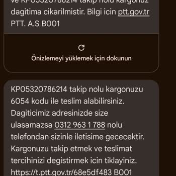 PTT Kargo Teslimat Sorunu Ve Yanıltıcı Bilgilendirme