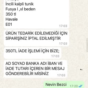 Merve Style Mağazasından İade Edilmeyen Para: 2 Aylık Bekleyiş