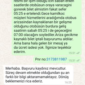 Otobüs Seferindeki Gecikmeler Ve Müşteri Hizmetleri Sorunu