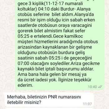 Otobüs Seferindeki Gecikmeler Ve Müşteri Hizmetleri Sorunu