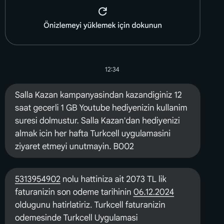 Yanlış Numaraya Gelen Fatura Borcu SMS'leri