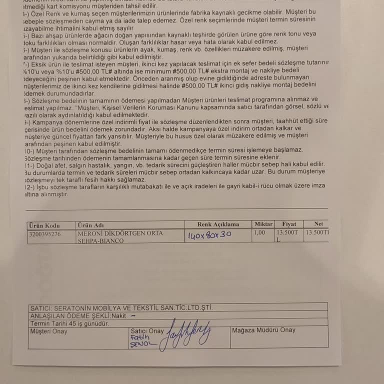 Doğtaş'tan Aldığım Sehpa Hâlâ Teslim Edilmedi