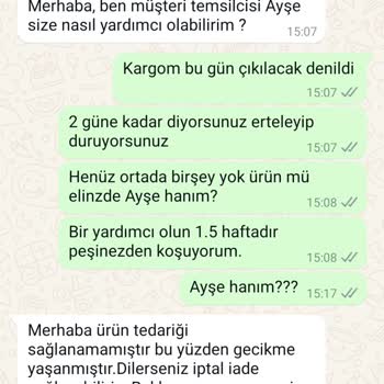Ürün Teslim Edilmiyor Ve İade Süreci Belirsiz