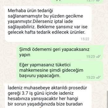 Ürün Teslim Edilmiyor Ve İade Süreci Belirsiz