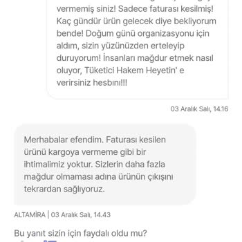 Hepsiburada'da Sipariş Teslimatı Sorunu Ve İletişim Eksikliği