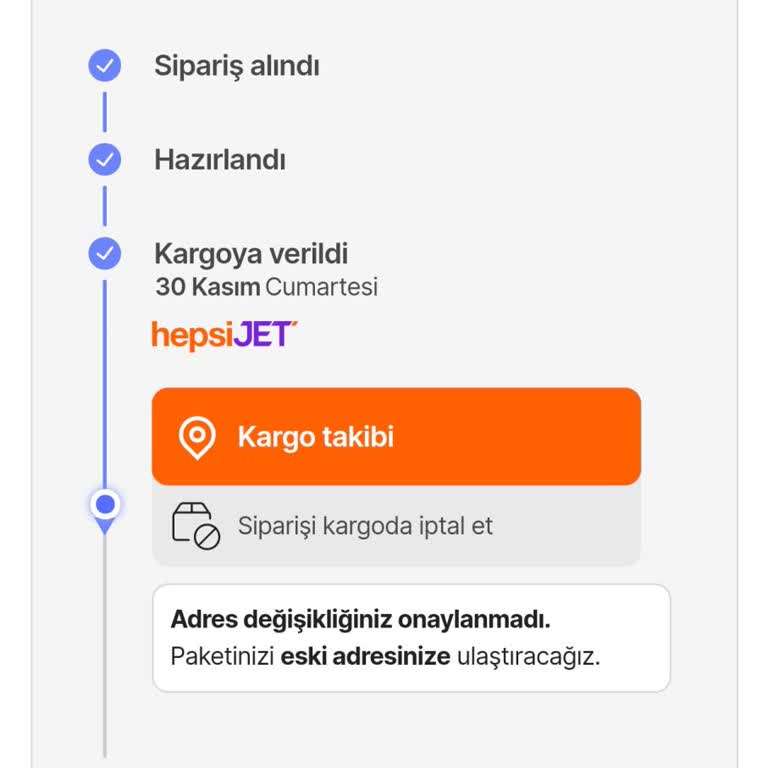 Hepsiburada'dan Aldığım Ürün Teslim Edilmeden İade Edildi