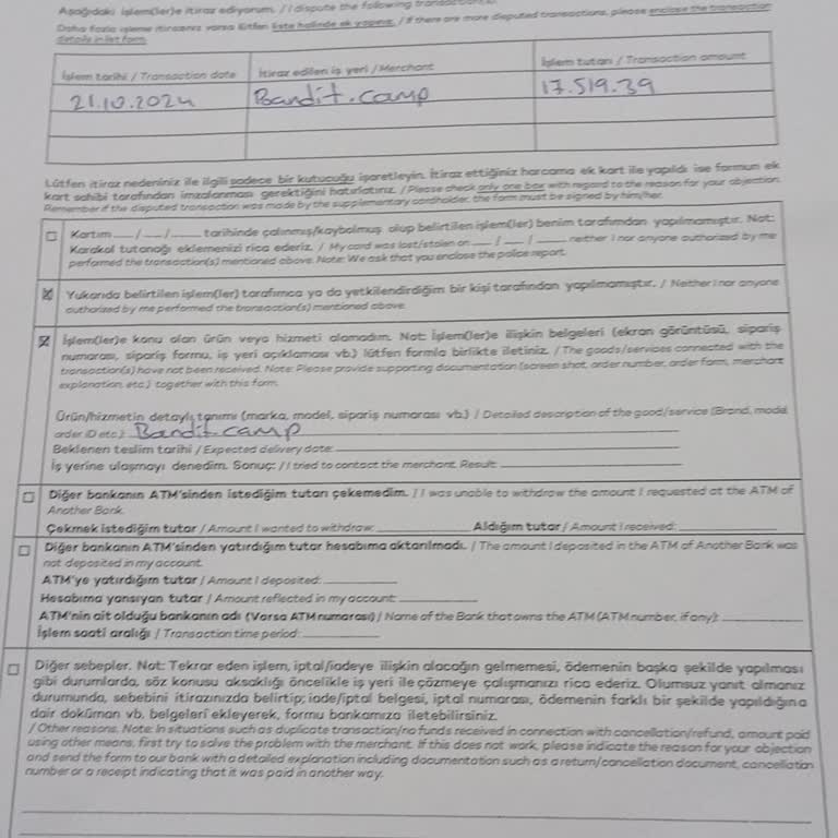 Yanlış Site Üzerinden Yapılan Ödeme Sorunu