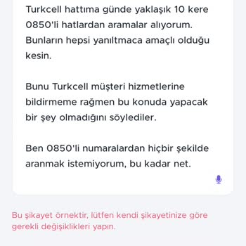0850'li Numaralardan Gelen Sürekli Aramalar Can Sıkıyor
