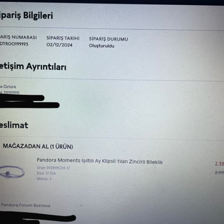 Pandora Mağazasında Sipariş Karmaşası: Ürün Teslim Edilemiyor!