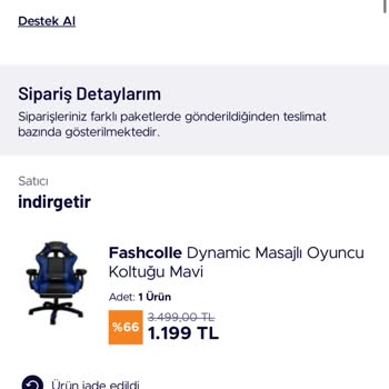 Rızam Dışında İptal Edilen Sipariş