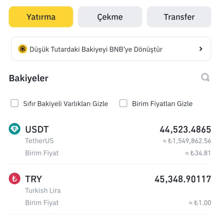 Binance TR'de USDT Çekim Sorunu