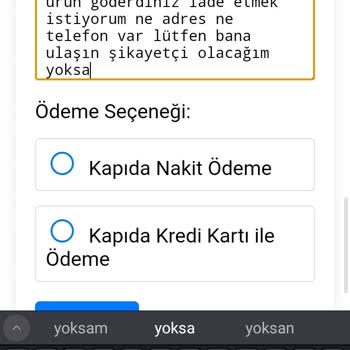 Yanlış Ürün Gönderimi Ve İletişim Sorunu