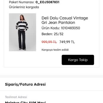 Yanlış Adrese Teslimat Sorunu