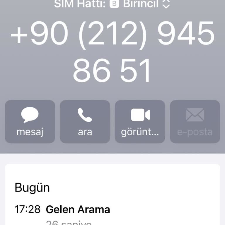 Türk Telekom'dan Gelen Şüpheli Arama