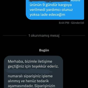 Sipariş Gecikti, İletişim Yetersiz