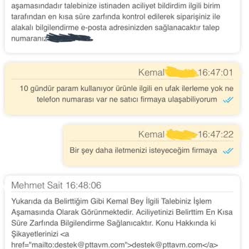 Sipariş Gecikti, İletişim Yetersiz