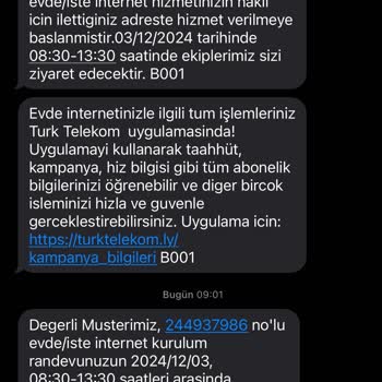 Türk Telekom'un Randevu İhlali Ve İletişim Eksikliği