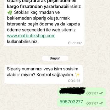 Mat Butik'te Sipariş Gecikmesi Ve İletişim Sorunları