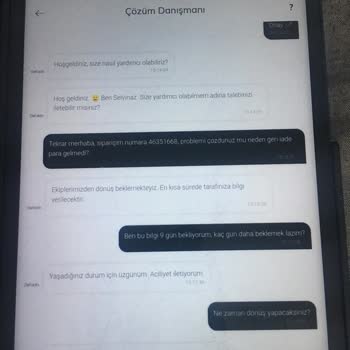 İade Edilen Ürünün Ücreti Geri Ödenmiyor