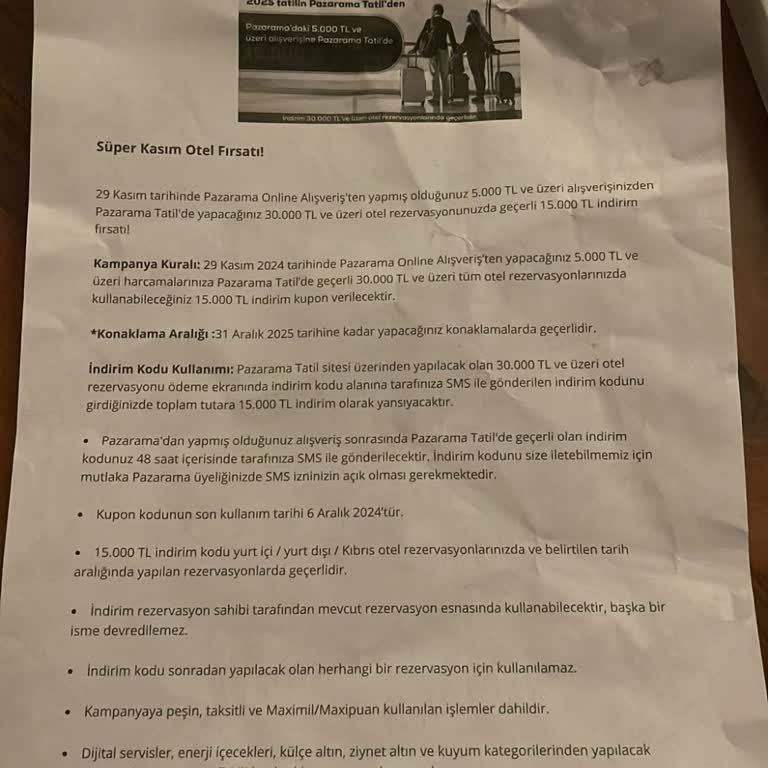 Yanıltıcı Otel Rezervasyon İndirimi Kampanyası