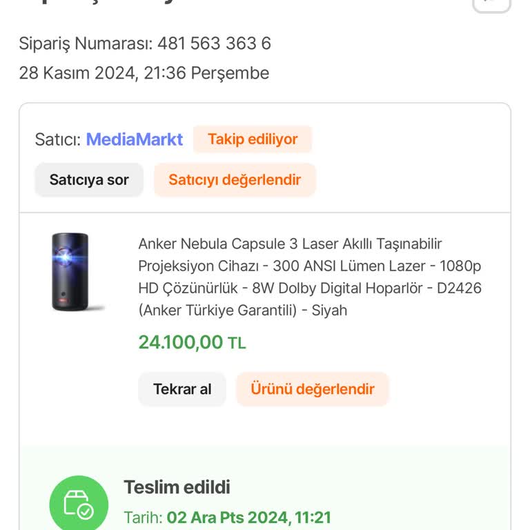 Yanlış Ürün Gönderimi Ve Değişim Talebi Karşılanmıyor