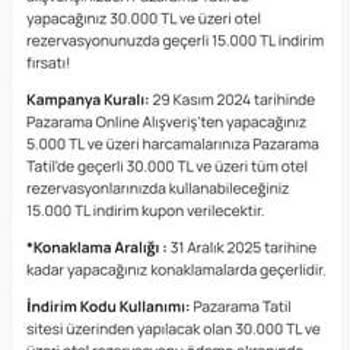 Pazarama Kampanyası Hayal Kırıklığı