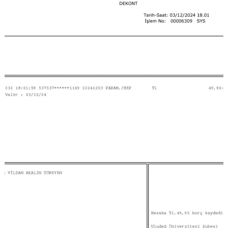 Hesaptan Yanlış Para Kesintisi