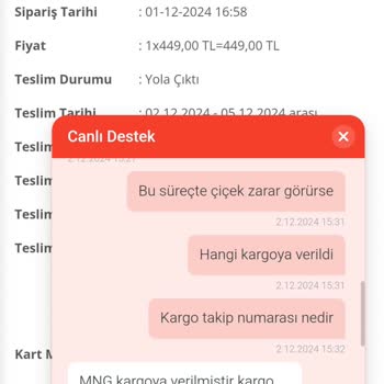 Çiçek Siparişim Kayıp: Müşteri Hizmetleri Cevap Vermiyor